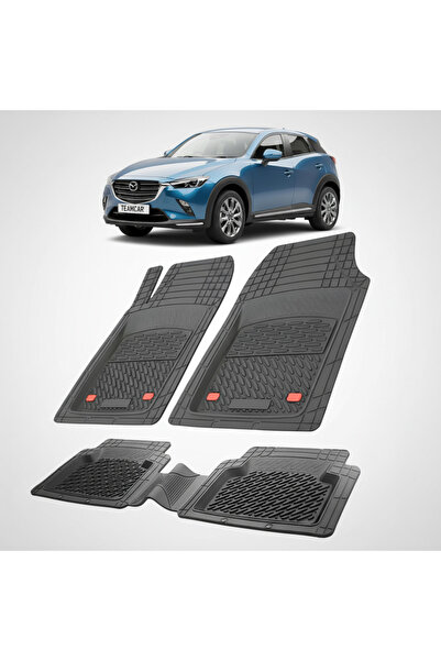 TEAMCAR Covorașe auto tip tavă compatibile cu Mazda CX-3 (2015–2021), negre, ...