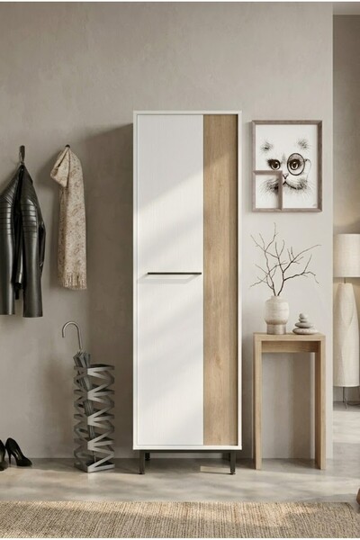 L'occi Concept Sleek Ayakkabılık Metal Ayaklı 9 Raflı Sepet-Beyaz SK2-WS
