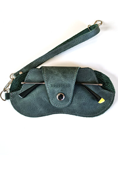 bouscrab Θήκη γυαλιών από πραγματικό δέρμα ειδικής σχεδίασης