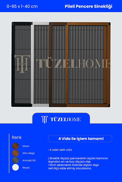 ERZA HOME Pileli Kapı Sinekliği (MAX. ÖLÇÜ 0-90 CM 0-210 CM)