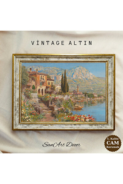 Sanart Vintage ζωγραφική με κορνίζα Ελαιογραφία Ζωγραφική με κορνίζα Καλλιτεχ...
