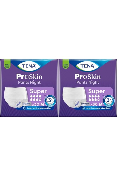 TENA Proskin Pants Süper Night Gece Emici Külot Yetişkin Bezi M - Orta - Medi...