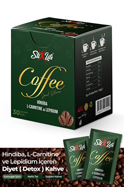 StixLife Hindiba L-Carnitine Lepidyum Kahvesi 30 Günlük Kullanım