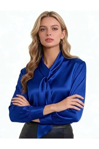 By Kul Design Γυναικεία Μπλούζα με Λεπτομέρεια από Σατέν Σάλι