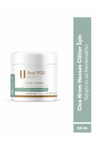 AND YOU Cica Krem 50 ml Hassas Ciltler İçin Yatıştırıcı ve Nemlendirici