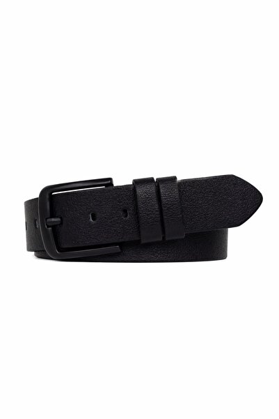 derikem Ανδρική μαύρη τζιν ζώνη - 100% γνήσιο μπουμπούκι, 4,5 cm, πόρπη