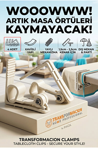 HomeCare 2 τεμάχια ελατηριωτοί σφιγκτήρες τραπεζομάντηλου 717060