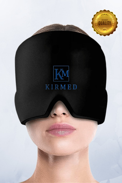kırmed Mıgren Baş Ağrısı ıçın Soğutucu Başlık Kafa Bandı Soğuk Yüz Maskesi(PE...