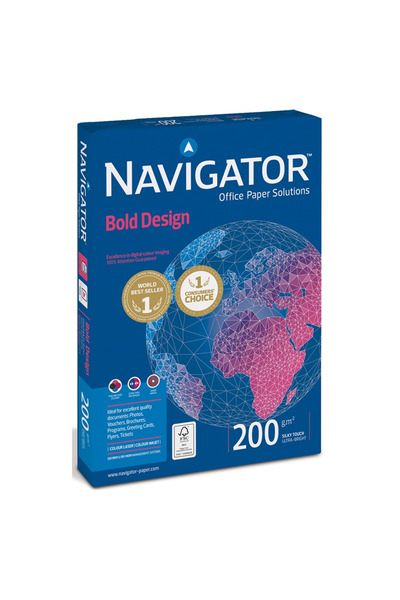 NAVİGATÖR Navigator Bold Design A4 Gramajlı Fotokopi Kağıdı 200 g/m² 150 Yaprak