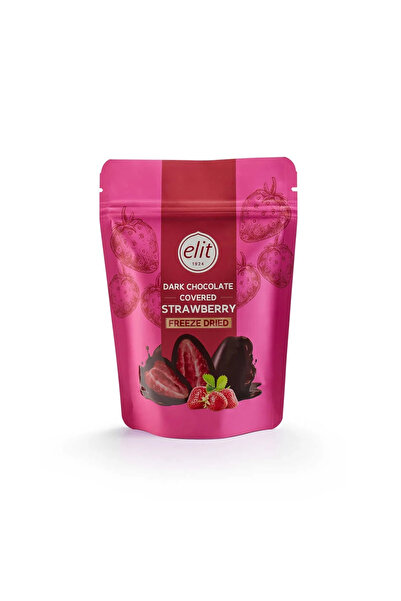 Fustuq & Hail Dark Chocolate Coated Freeze Dried Whole Strawberry Dragee