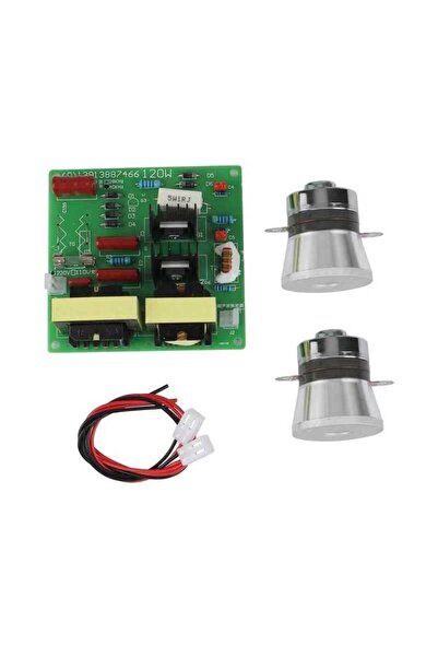 Motorobit AC 220V Ultrasonik Temizleyici Sürücü Kartı + 2 Adet 50W 40KHZ Tran...
