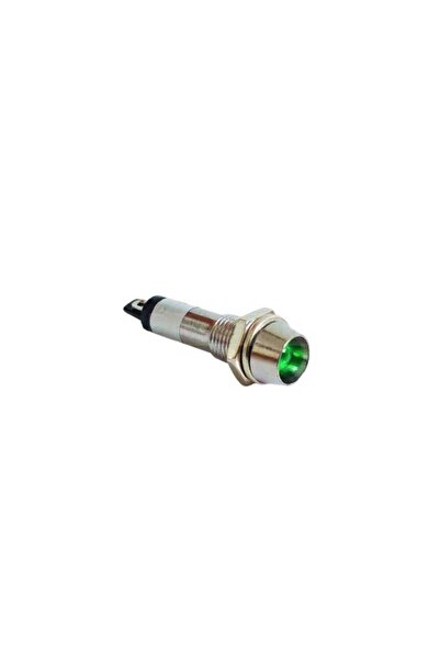 Genel Markalar 8mm 220V Metal Sinyal Lambası - Yeşil