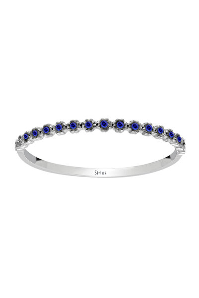Sirius Pırlanta Safir Taşlı Hayalet Yarım Tur Yüzük 0623R0226