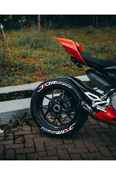 Kingstar Motosiklet Ve Otomobil Jdm Power Lastik Yazısı Sticker Arma 4 Adet 2...