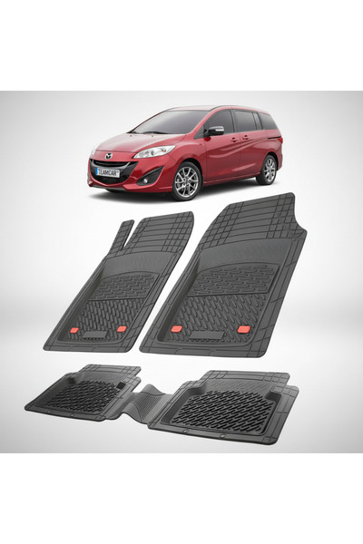 TEAMCAR Covorașe auto tip tavă compatibile cu Mazda 5 II (2010–2018), negre, ...