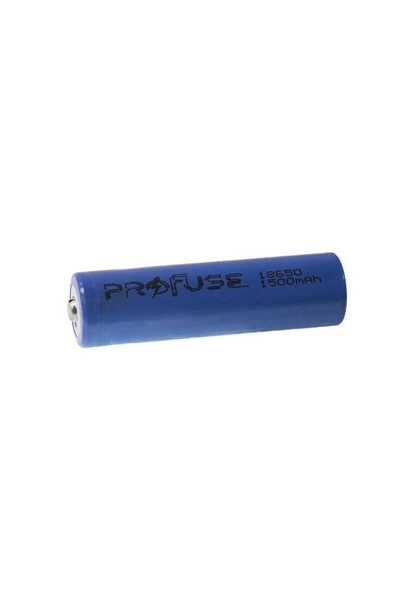 Profuse 3.7V 1500mAh 18650 Li-ion Şarjlı Pil - Başlı