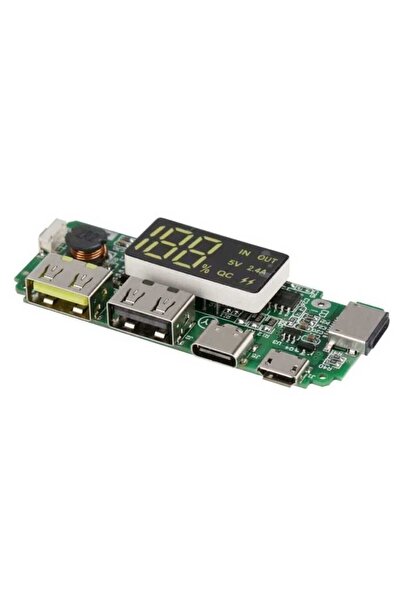 Motorobit Çift USB 5V 2.4A Ledli Micro Type-C Powerbank Modülü