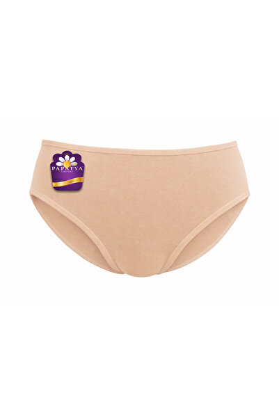 Papatya 100% Cotton Pack of 12 Women's Slip Panties Soft Textured Daily Comfo...