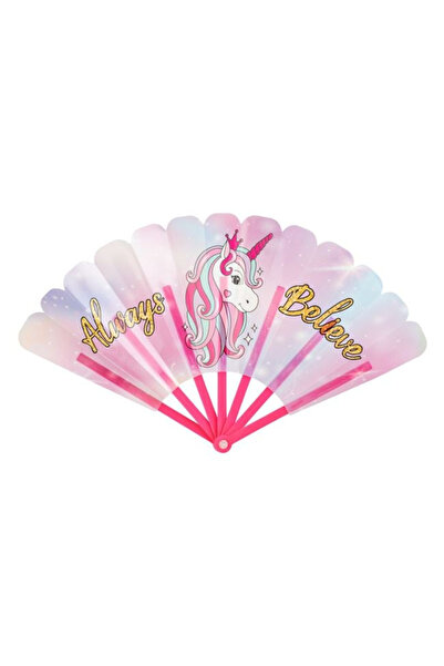 OEM Ροζ Μονόκερος Ανεμιστήρας  "Πάντα Πιστέψτε " για Παιδιά 24 εκ.