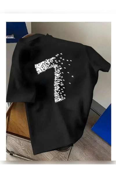 TİMİSİVA Μπλουζάκι Unisex oversized με τύπωμα με κοντό μανίκι και λαιμόκοψη, ...