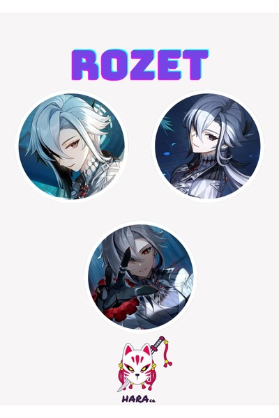Hara Company Genshin Impact Oyunu Arlecchino Oyun Rozet Seti 3’lü