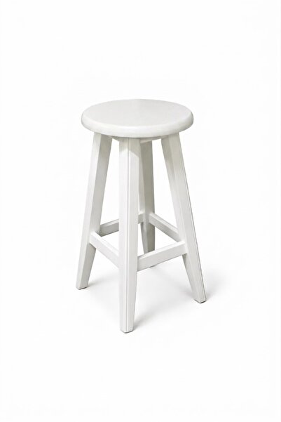 DEMİRCİ CİVATA VE HIRDAVAT AHŞAP BAR TABURESİ BEYAZ 80 CM (ÜRETİCİDEN)