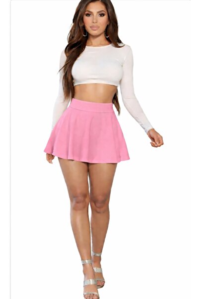 MAROVOAY Σούπερ μίνι φούστα λίκρα με φάσες