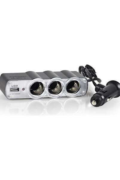 OEM Φορτιστής Αυτοκινήτου 60W με Θύρες: 1xUSB, 3xΑναπτήρα, με ενσωματωμένο κα...