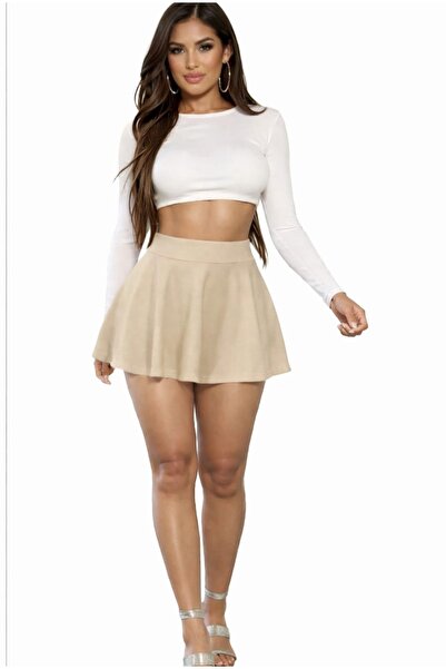 MAROVOAY Σούπερ μίνι φούστα λίκρα με φάσες