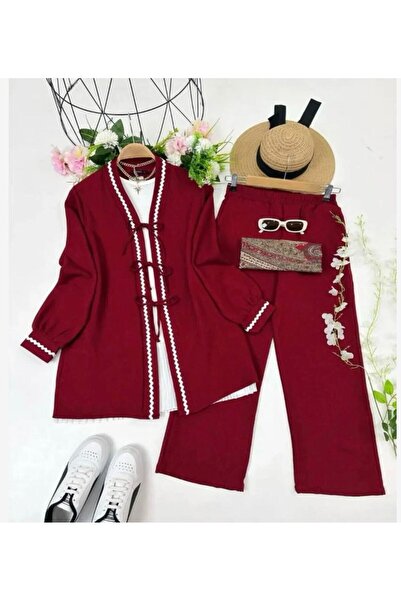 VOLT CLOTHİNG Γυναικείο Σετ Διπλό με Λεπτομέρειες Ζιγκ-ζαγκ