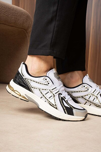 Golder Unisex Sneaker Günlük Beyaz Siyah Rahat Taban Spor Ayakkabı