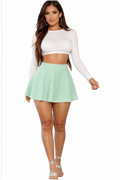 MAROVOAY Σούπερ μίνι φούστα λίκρα με φάσες