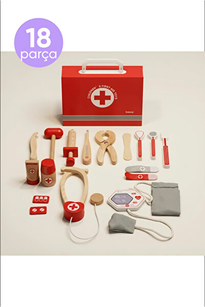 Nilberry Ahşap Doktor Seti Çocuk Doktor Oyuncağı Montessori Eğitici Rol Yapma...