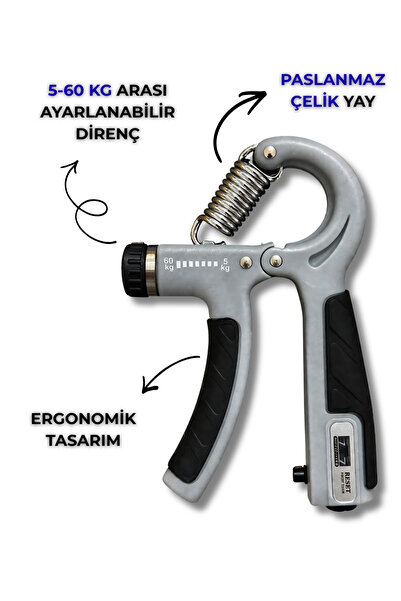 Basepoint • El Yayı 5–60 KG Ayarlanabilir | Mekanik Sayaçlı Bilek Güçlendirici