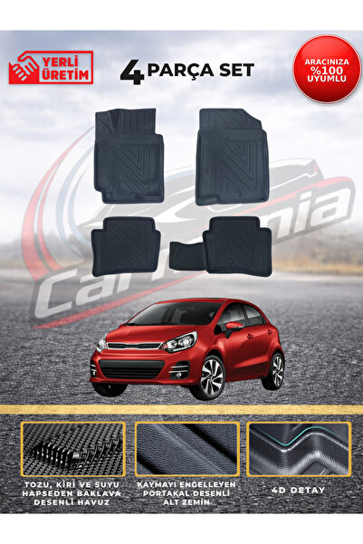 Kia Rio Hatchback 4D Premium Havuzlu Paspas 2011-2017 Arası Uyumlu
