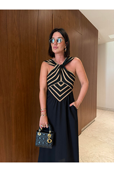 Lady Pixie Φόρεμα με λεπτομέρεια από διασταυρούμενα πλεκτά