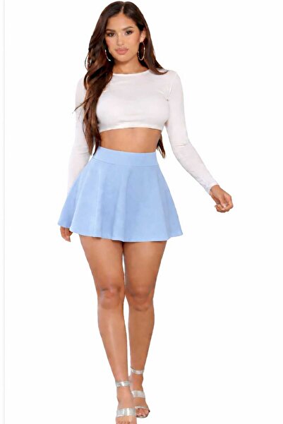 MAROVOAY Σούπερ μίνι φούστα λίκρα με φάσες