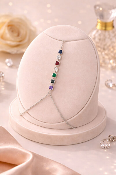 LUNEVA AKSESUAR Women's Şahmeran Bracelet with Stones, Elegant Design, Adjust...