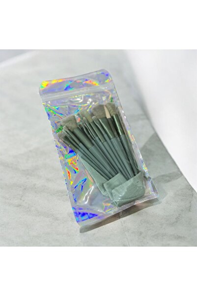 EyER Shoping Σετ πινέλων μακιγιάζ με πράσινη τσάντα