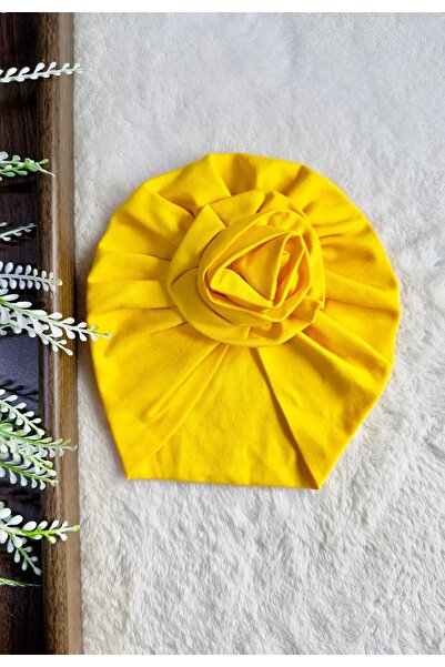 Bandana Sepetim Organik Pamuklu Esnek Kız Bebek Bone