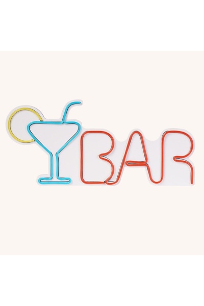OEM Decor de perete Re-Bloom, BAR, LED, PVC, roșu/albastru/galben, 50 x 23 x ...