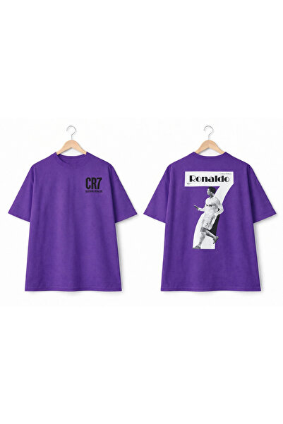 VODEXA Tricou oversize unisex cu imprimeu FUTBOLCUU, 100% bumbac, croială con...