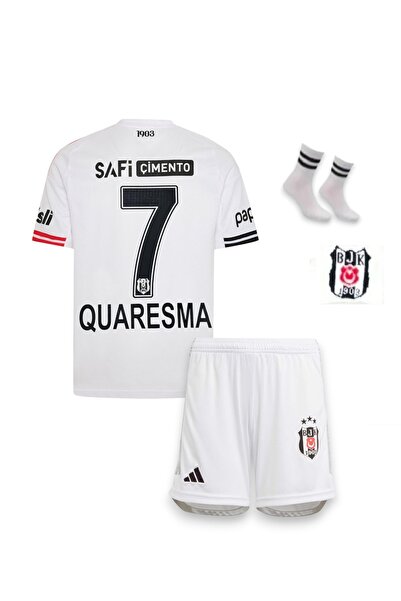 Marka Extra Q-7 Bêşiktâş./ 25-26 Yeni Sezon BEYAZ Çocuk Futbol Forması 4 Parça