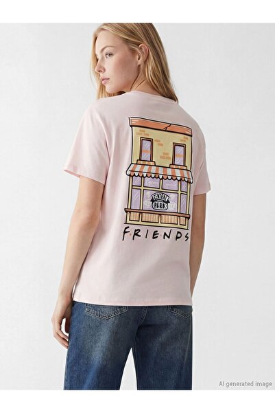 LC Waikiki Xside Crew Neck Friends Printed Women's T-Shirt