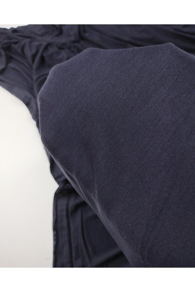 Kumaş Parça Thin Combed Cotton Fabric in Navy Blue Color Width: 170cm