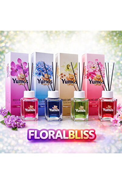 Yumoş Πακέτο Ανθισμένης Ευδαιμονίας – 4 Αποσμητικά Χώρου Yumo (Λιλά, Υάκινθος...
