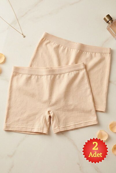 fevien Women's 2-Pack Cotton Modal Lycra Shorts Panties Body-Hugging Daily Bato
