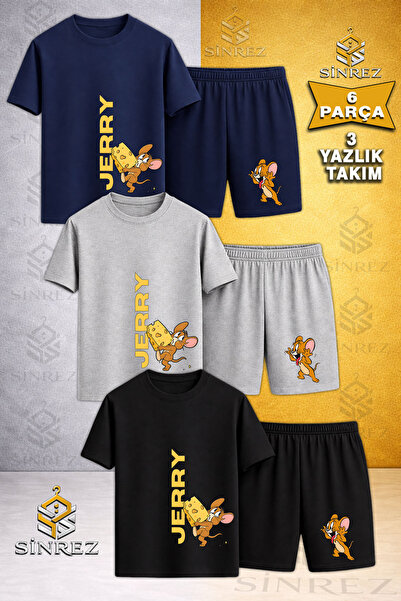 SİNREZ Tricou pentru copii FRE JRY TEKLI PEYNIR CALAN cu imprimeu, cu gât rot...