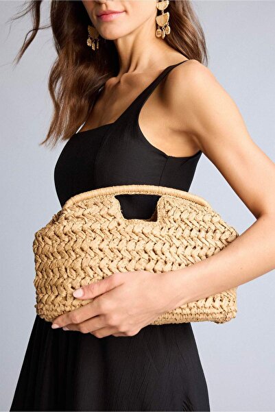 DeFacto Γυναικεία ψάθινη τσάντα ώμου G4585AXNS