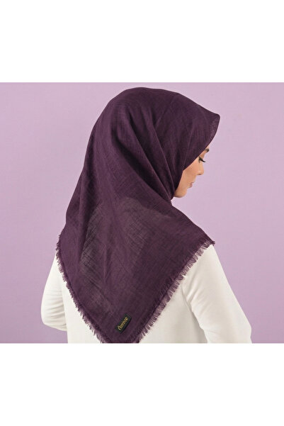 ÖZENSE Flamlı Pamuklu Terletmeyen 4 Mevsim Kullanılabilir 100x100 cm Mürdüm R...